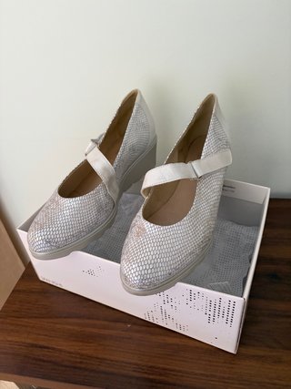 Zapatos Tacon Ortopedicos Nuevos Plata
