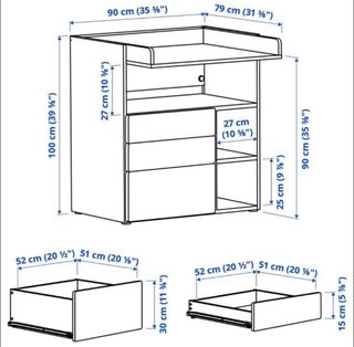 Cambiador IKEA SMASTAD bebé