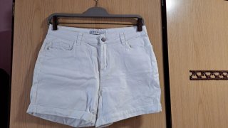 Pantalón corto vaquero blanco Talla L