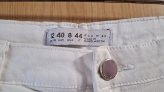Pantalón corto vaquero blanco Talla L