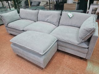Sofá Chaise Longue Modular Gris 275cm