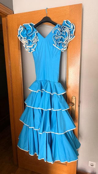Vestido Flamenca Niña Roney Azul