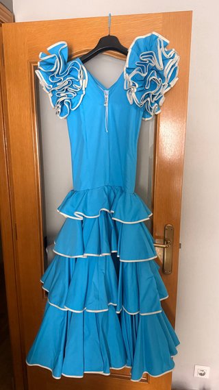 Vestido Flamenca Niña Roney Azul