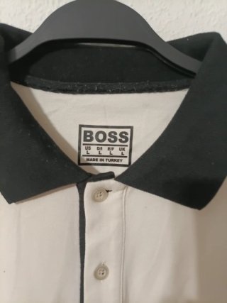 Polo Boss Blanco Talla L