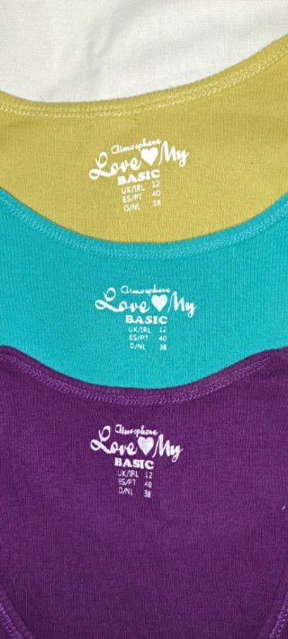 Lote 3 Camisetas Básicas Talla 40