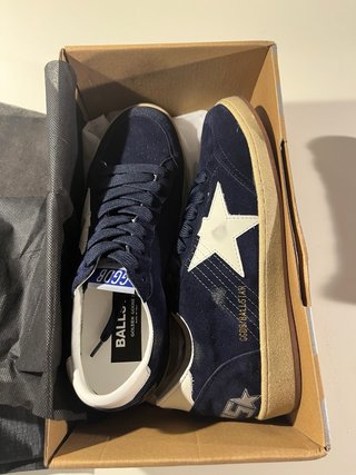 Golden Goose Bambas Azul Marino y Plata