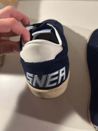 Golden Goose Bambas Azul Marino y Plata