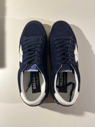 Golden Goose Bambas Azul Marino y Plata