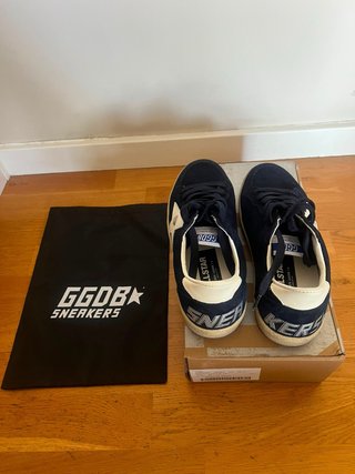 Golden Goose Bambas Azul Marino y Plata