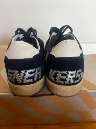 Golden Goose Bambas Azul Marino y Plata