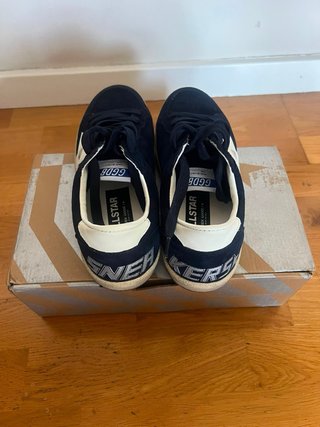 Golden Goose Bambas Azul Marino y Plata