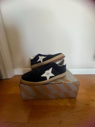 Golden Goose Bambas Azul Marino y Plata