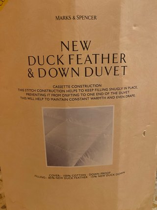 Edredón Pluma de Pato y Plumón Nuevo
