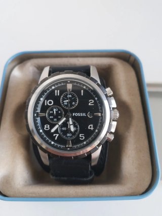 Reloj Fossil Hombre Negro/Plateado
