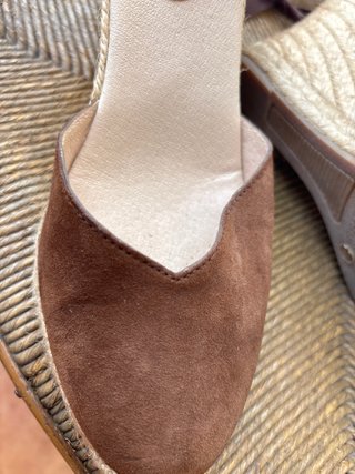 Alpargatas de cuña de piel Gloria Ortiz T40