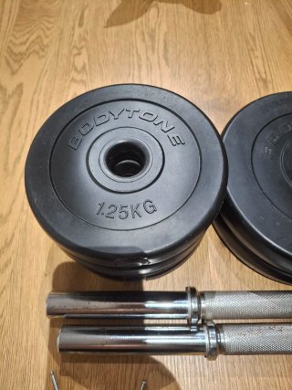 Mancuernas gym Bodytone 4x1.25, 2x2.5kg + barras