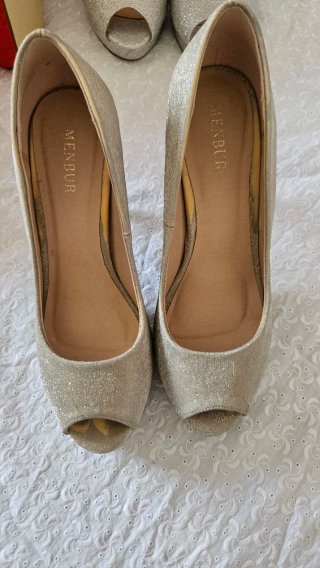 Zapatos de fiesta Menbur plata Talla 37