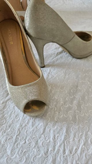 Zapatos de fiesta Menbur plata Talla 37