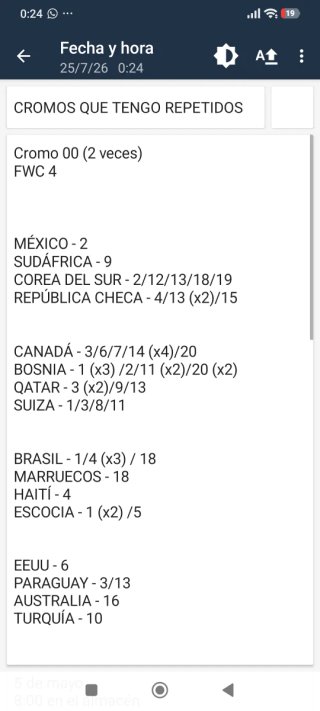 CAMBIO CROMOS MUNDIAL 2026 (LEER ANUNCIO ENTERO)