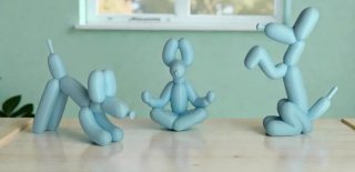 Scultura Balloon Dog in più colori cane animale