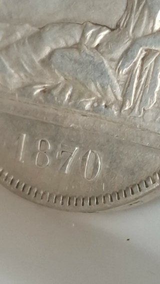 Moneda 5 Pesetas 1870 - Estrella *18 / *70