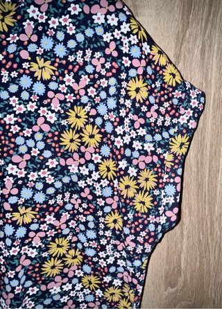 Blusa floral manga sisa talla L