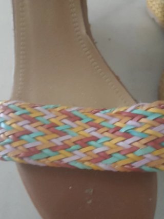 Sandalias de cuña multicolor