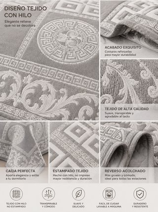 Edredón Bouti Jacquard Algodón 250/260cm + 2 Funda