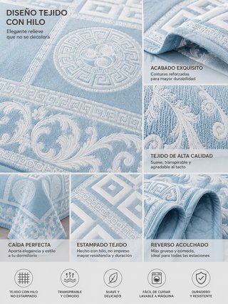 Edredón Bouti Jacquard Algodón 250/260cm + 2 Funda