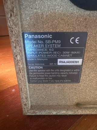 Equipo de música Panasonic CD MP3 SA-PM9