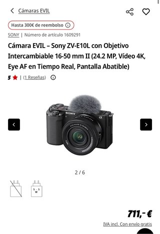 Sony ZV-E10L Cámara EVIL + Objetivo 16-50mm