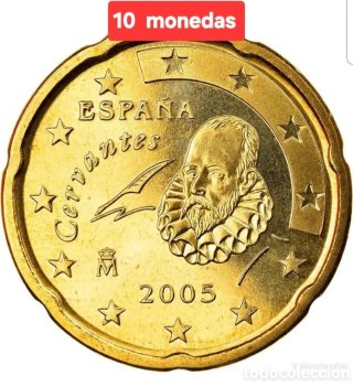 10 Monedas de 20 céntimos 2005 España SC