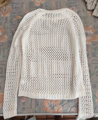 Jersey crochet blanco veraniego