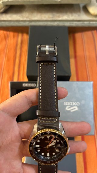 Seiko 5 Sports GMT SSK036K1 Correa Cuero
