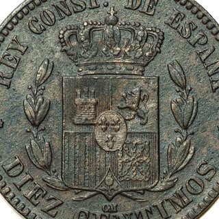 Moneda 10 céntimos 1878 Alfonso XII