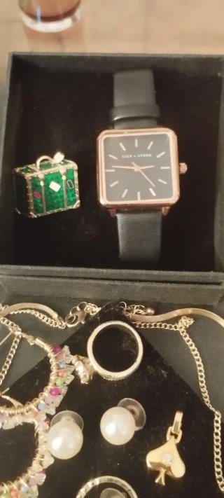 Conjunto Joyería Shein: Reloj, Collares, Anillos