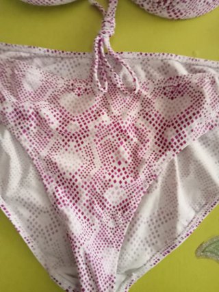 Bikini Mujer Rosa y Blanco