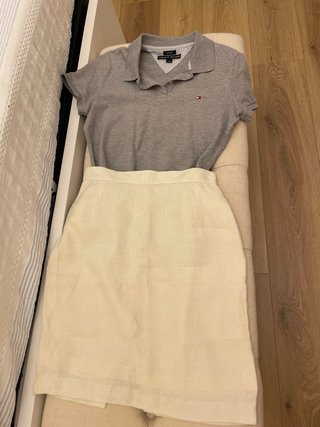 Set Polo Tommy Hilfiger e Gonna Lino Beige