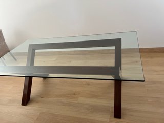 Mesa comedor cristal y 6 sillas