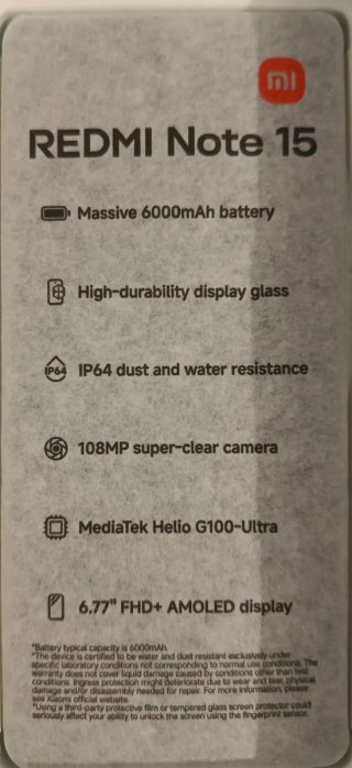 Xiaomi Redmi Note 15 128GB Azul Nuevo