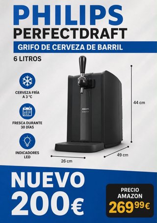 Grifo Cerveza Philips PerfectDraft 6L.