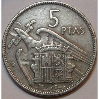 5 pts Franco año 1957 Colección completa
