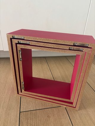 Cubos estanteria rosa
