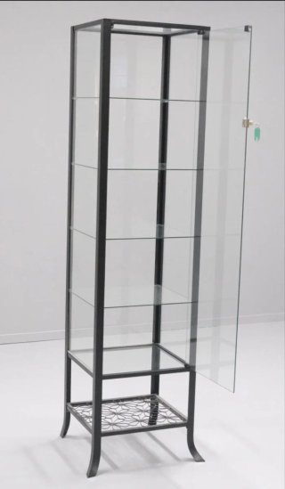 Vitrinas Ikea Klingsbo Negra y Transparente