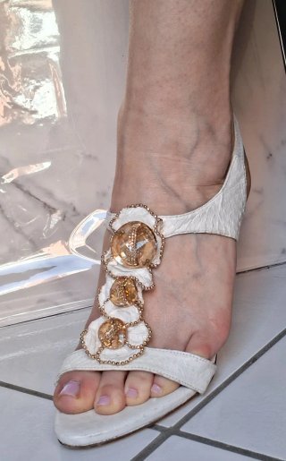 Sandali Le Silla bianchi con decorazioni