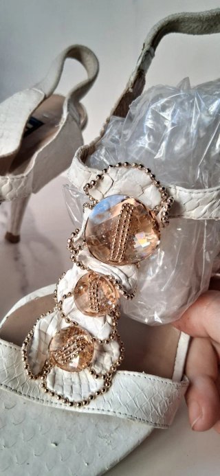 Sandali Le Silla bianchi con decorazioni