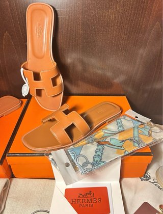 Sandalias Hermes Marrones Talla 38