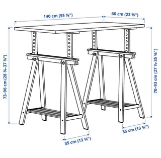 Escritorio IKEA LAGKAPTEN con caballetes FINNVARD