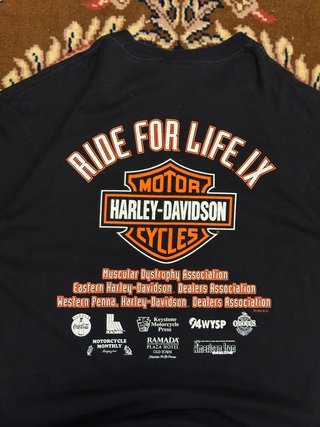 Camiseta Harley Davidson Ride for Life IX 1996 USA