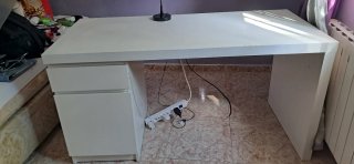 Scrivania Bianca Ikea con Cassettiera